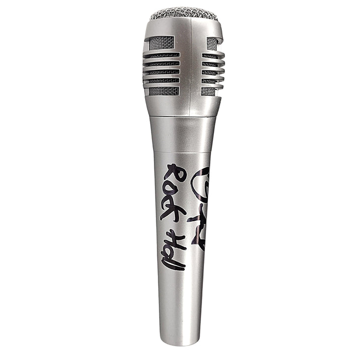 DJ Yella Autographed Microphone NWA Rock Hall Inscription Exact Proof Beckett Cert