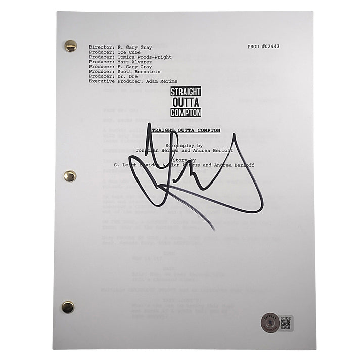 DJ Yella Signed N.W.A. 'Straight Outta Compton' Full Movie Script Beckett Authentic Cert