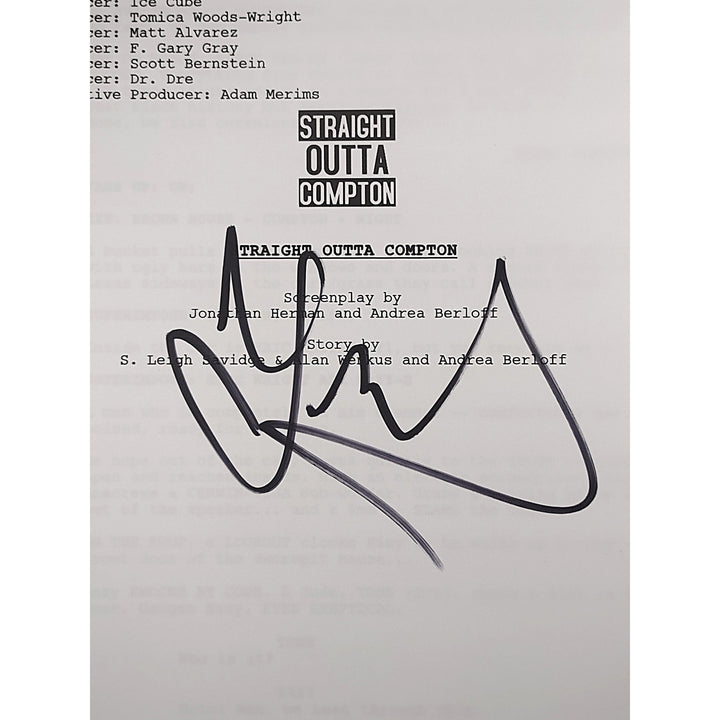 DJ Yella Signed N.W.A. 'Straight Outta Compton' Full Movie Script Beckett Authentic Cert