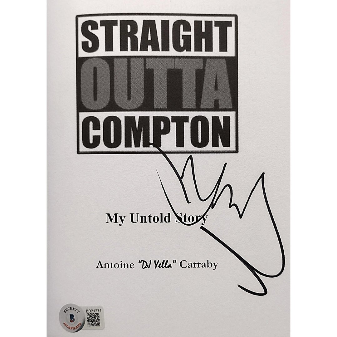 DJ Yella of NWA Signed Straight Outta Compton Hardcover First Edition Book Proof Beckett