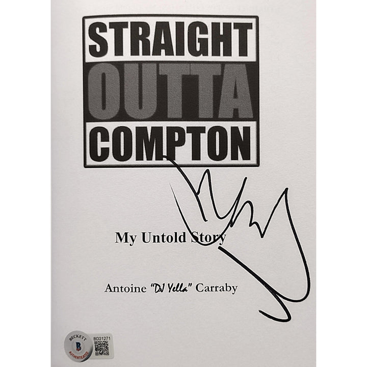 DJ Yella of NWA Signed Straight Outta Compton Hardcover First Edition Book Proof Beckett