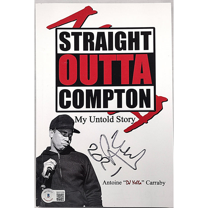 DJ Yella of NWA Signed Straight Outta Compton Paperback First Edition Book Proof Beckett