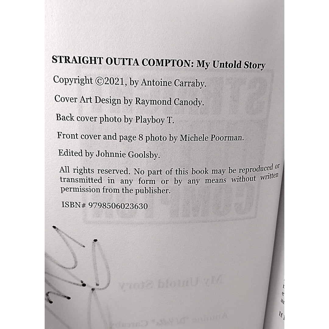 DJ Yella of NWA Signed Straight Outta Compton Paperback First Edition Book Proof Beckett