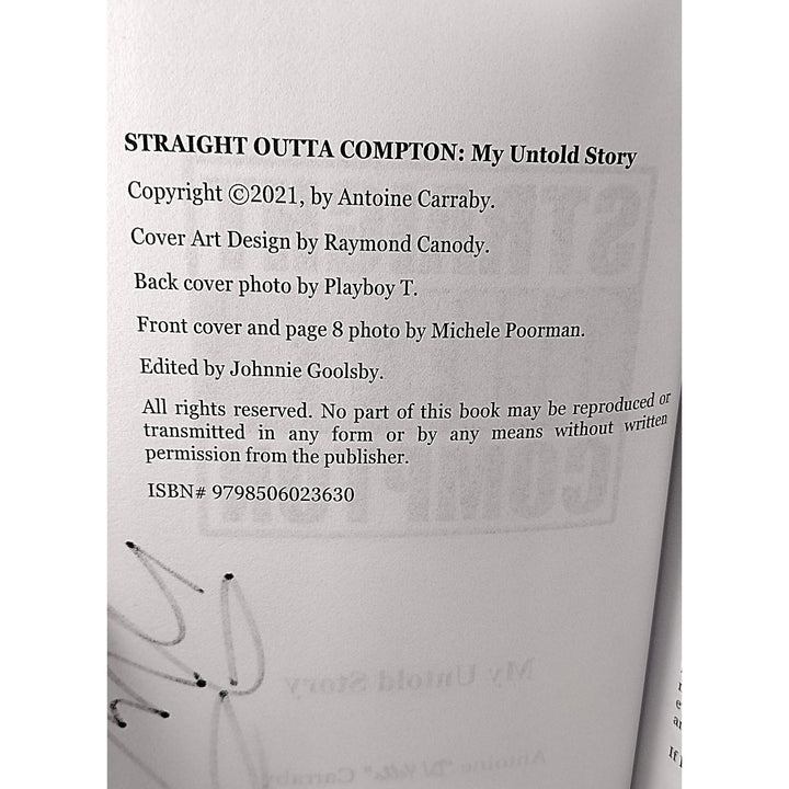 DJ Yella of NWA Signed Straight Outta Compton Paperback First Edition Book Proof Beckett