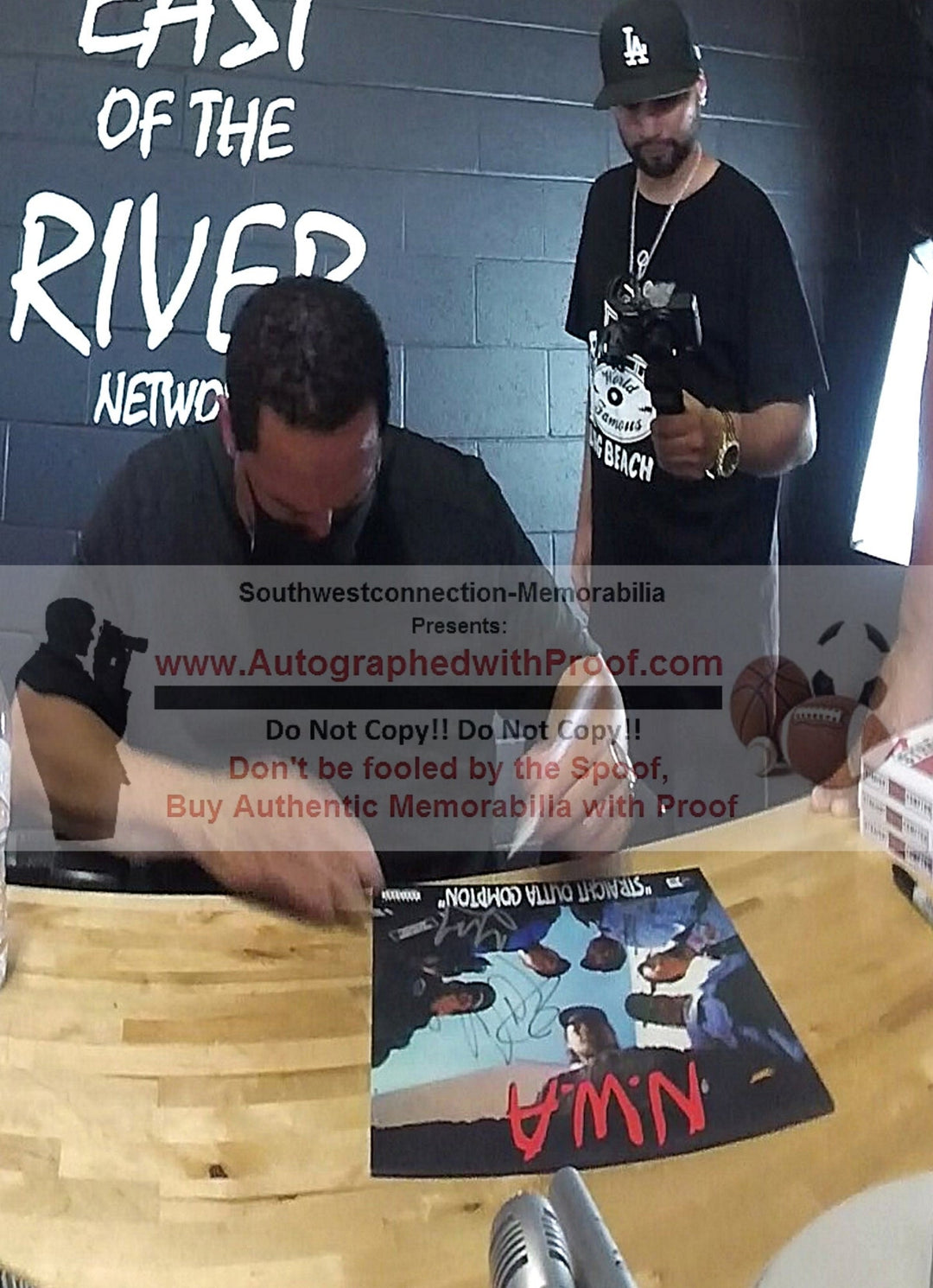 Ice Cube and DJ Yella Signed N.W.A. Straight Outta Compton Vinyl Record Album, Beckett