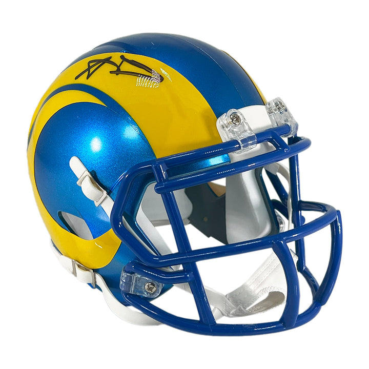 Aaron Donald Signed Los Angeles Rams Speed Mini Football Helmet (Beckett)