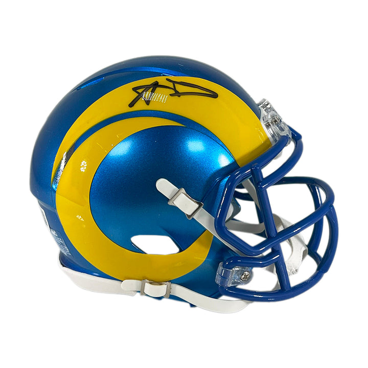 Aaron Donald Signed Los Angeles Rams Speed Mini Football Helmet (Beckett)