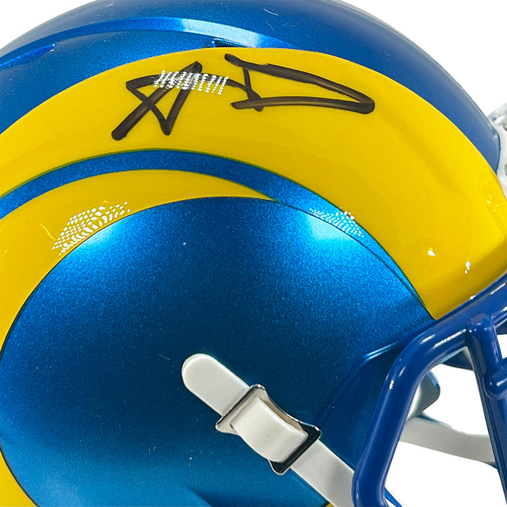 Aaron Donald Signed Los Angeles Rams Speed Mini Football Helmet (Beckett)