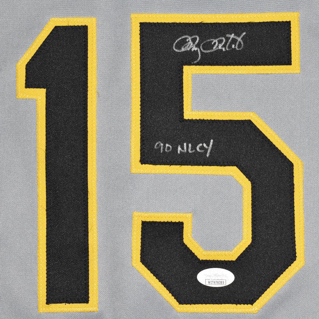 Doug Drabek Signed 90 NL CY Inscription Pittsburgh Grey Baseball Jersey (JSA)
