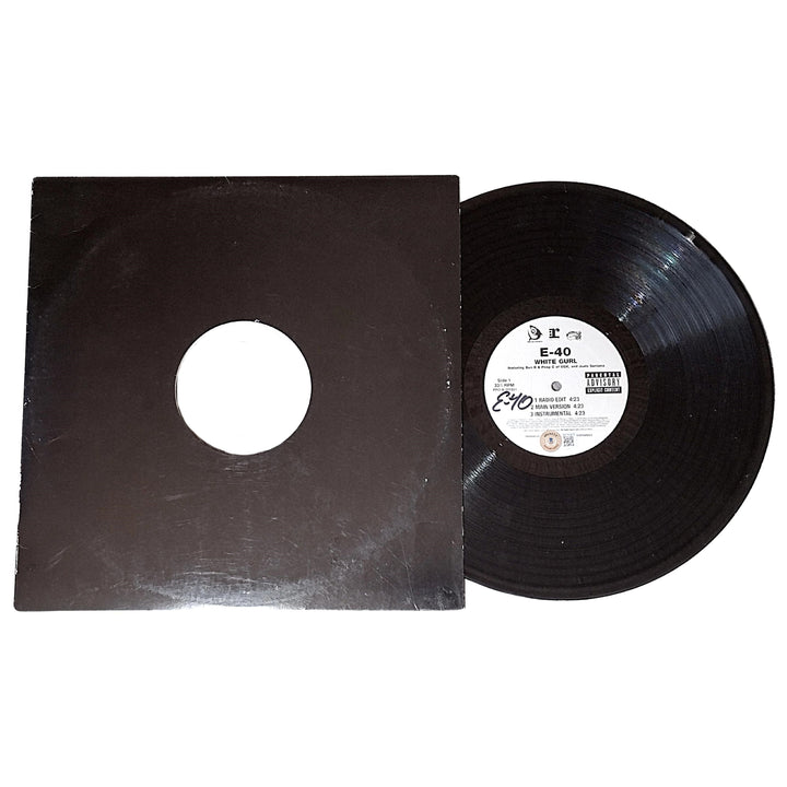 E-40 Signed White Gurl / Just Fkn 12" Single Vinyl Record Album Beckett Authentication