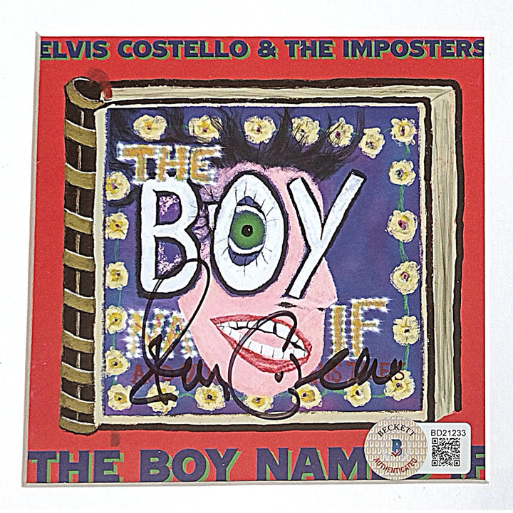 Elvis Costello Signed The Boy Named If CD Album Booklet Framed Matted Beckett Authentic
