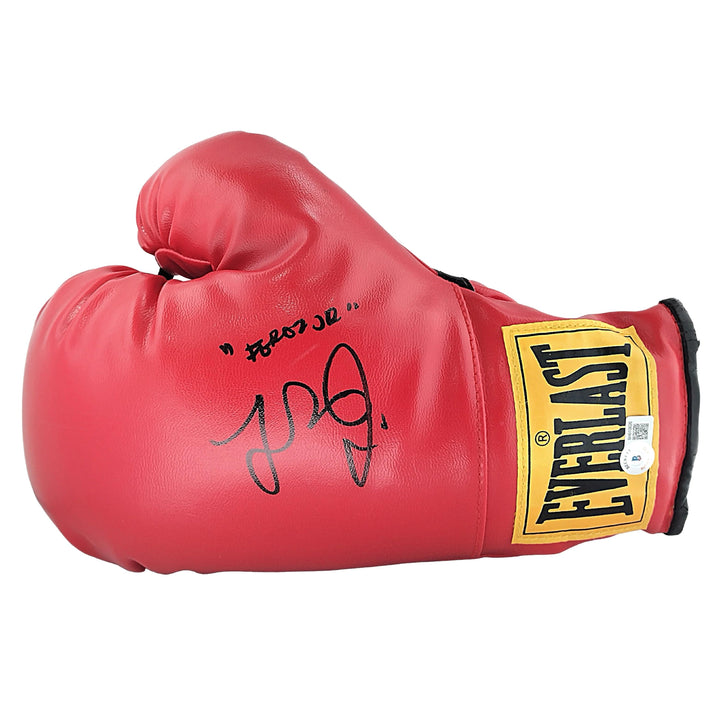 Fernando Vargas Jr. Signed Everlast Red Boxing Glove Proof Photo Beckett Authentication
