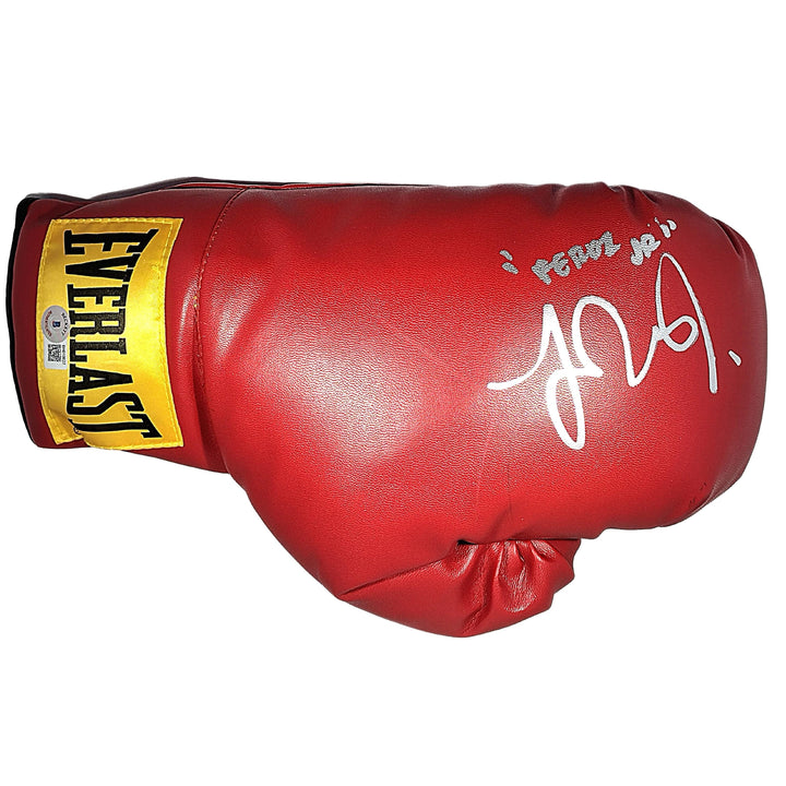 Fernando Vargas Jr Signed Red Everlast Boxing Glove Proof Photo Beckett Authentication