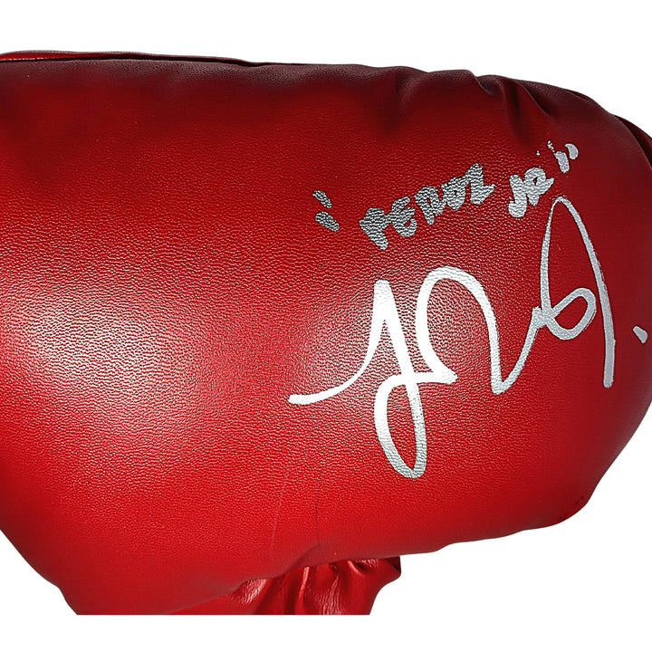 Fernando Vargas Jr Signed Red Everlast Boxing Glove Proof Photo Beckett Authentication