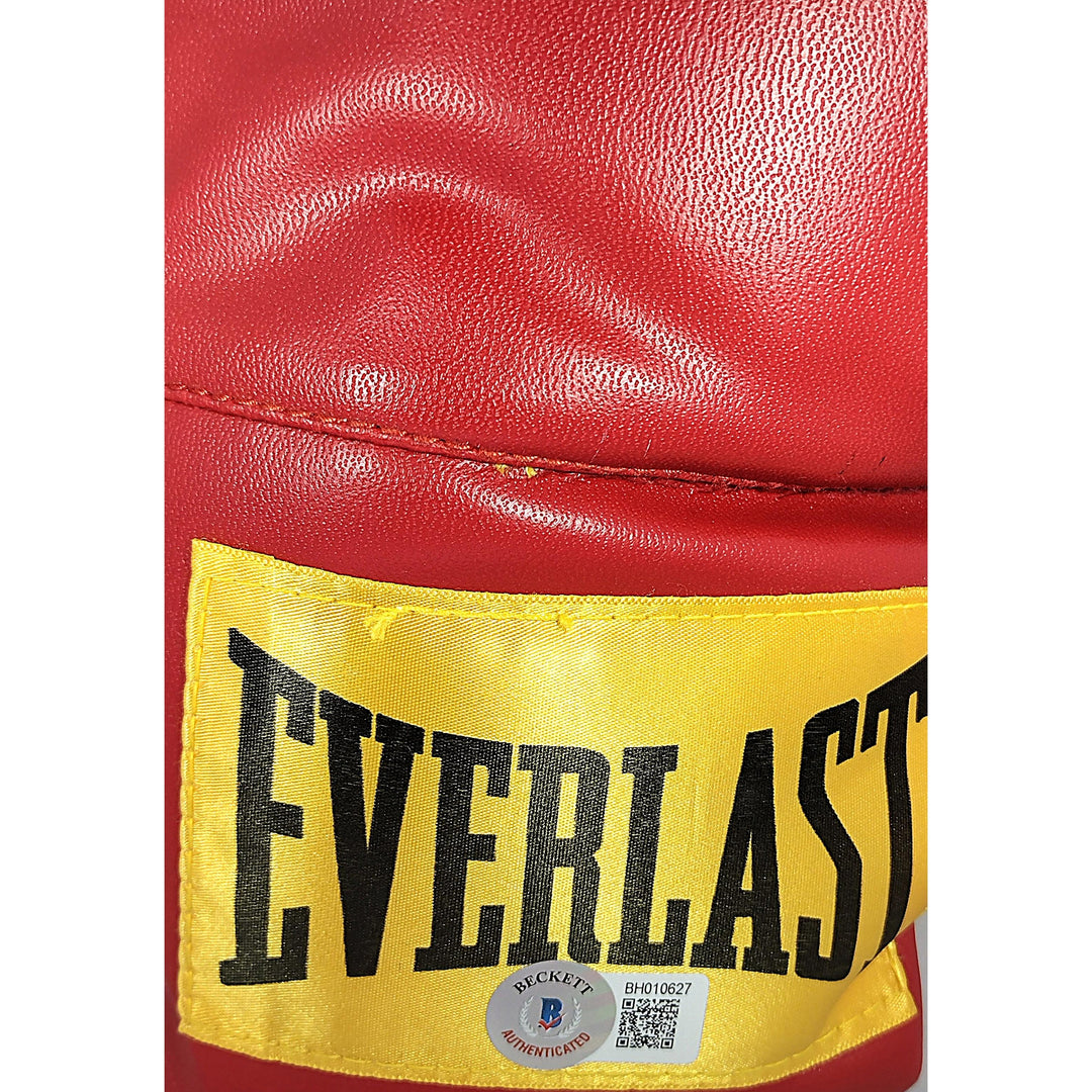 Fernando Vargas Jr Signed Red Everlast Boxing Glove Proof Photo Beckett Authentication