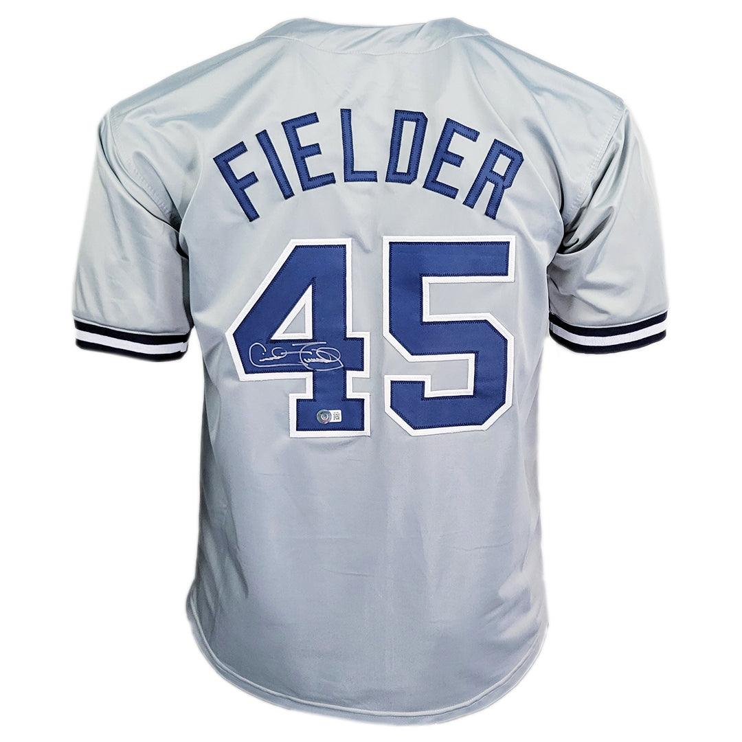 Cecil Fielder Signed New York Grey Baseball Jersey (JSA)