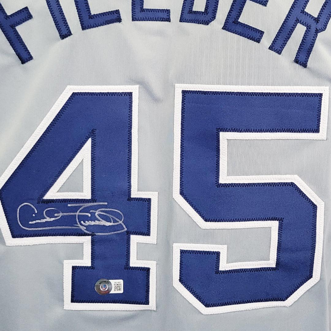 Cecil Fielder Signed New York Grey Baseball Jersey (JSA)