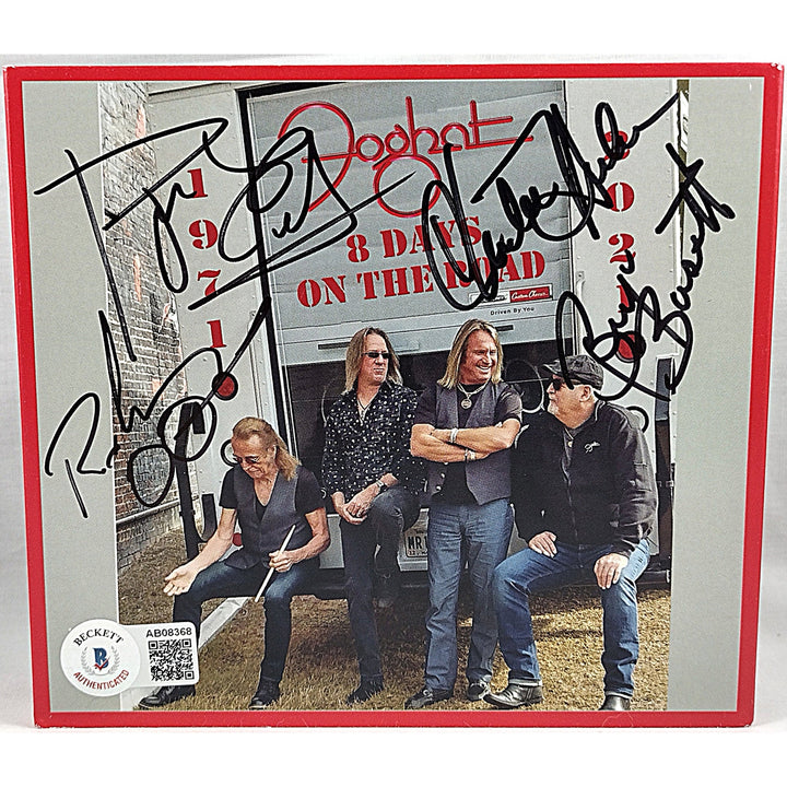 Foghat Band Signed 8 Days On The Road Compact Disc Cover CD Beckett LOA
