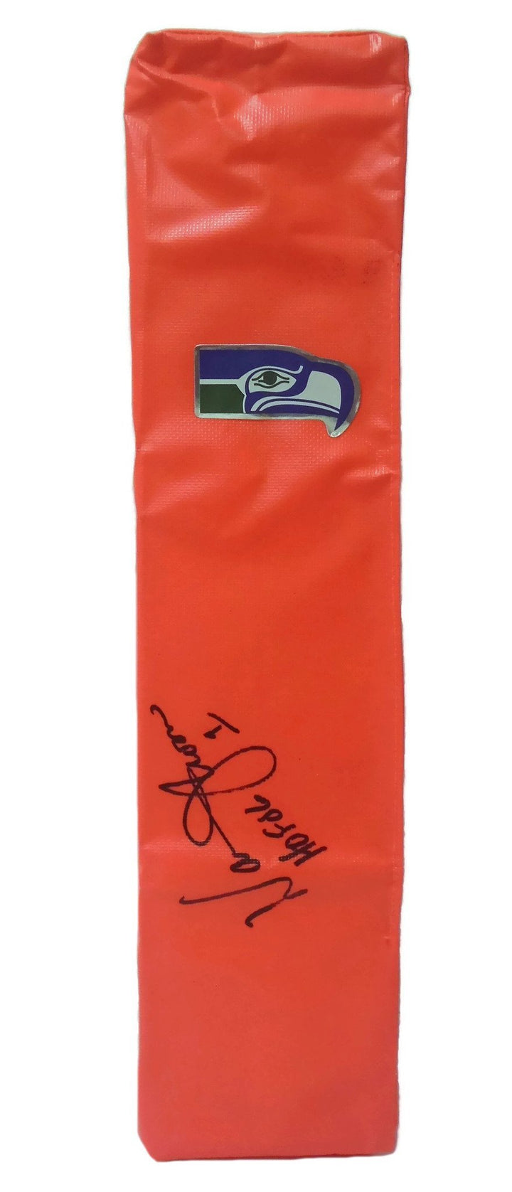 Warren Moon Signed Seattle Seahawks Football End Zone Pylon Proof Photo Beckett COA