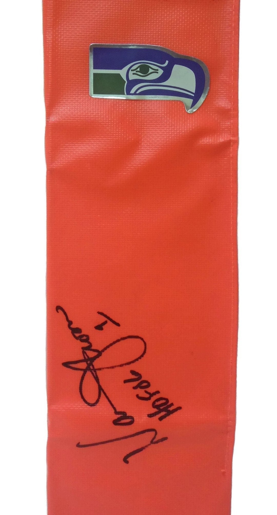 Warren Moon Signed Seattle Seahawks Football End Zone Pylon Proof Photo Beckett COA