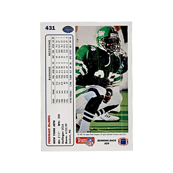 1991 Upper Deck Freeman McNeil Autograph Auto Signed Signature New York Jets