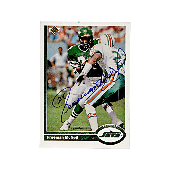 1991 Upper Deck Freeman McNeil Autograph Auto Signed Signature New York Jets