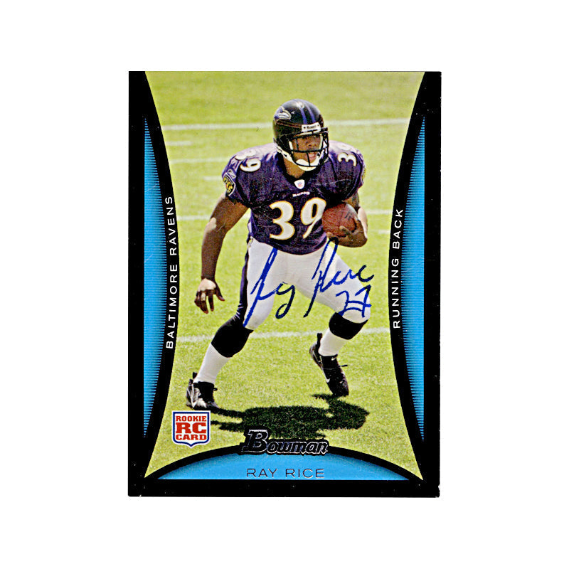2008 Bowman Ray Rice Autograph Auto Signed Signature Baltimore Ravens