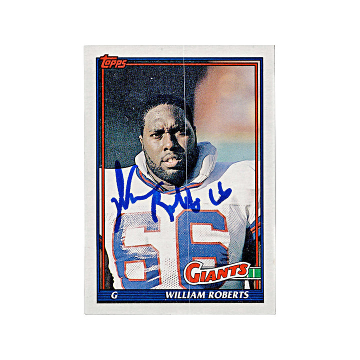 1991 Topps William Roberts Autograph Auto Signed Signature New York Giants