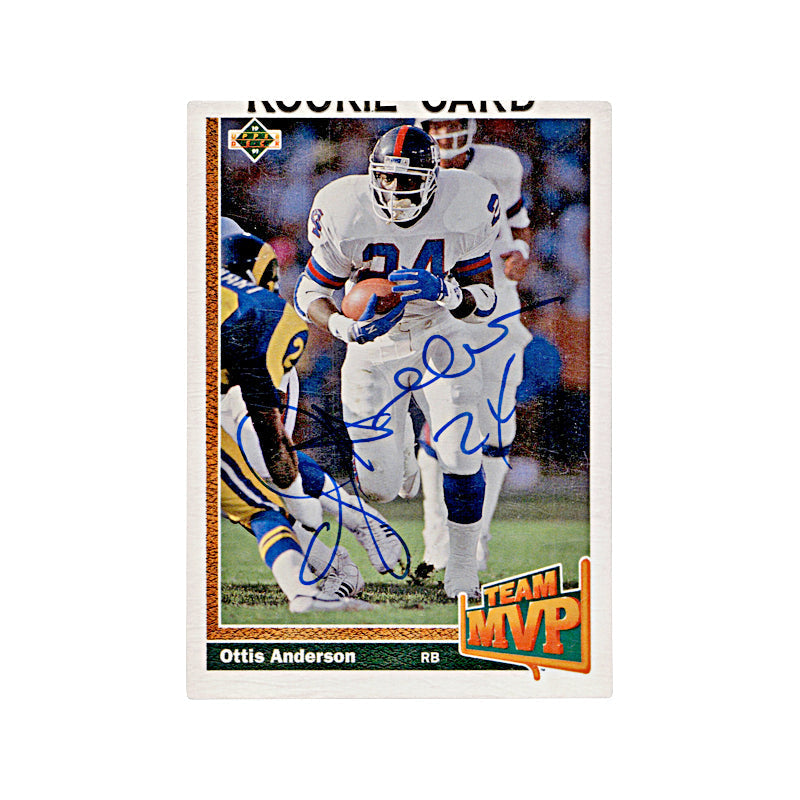 1991 Upper Deck Ottis Anderson Team MVP Autograph Auto Signed Signature Giants