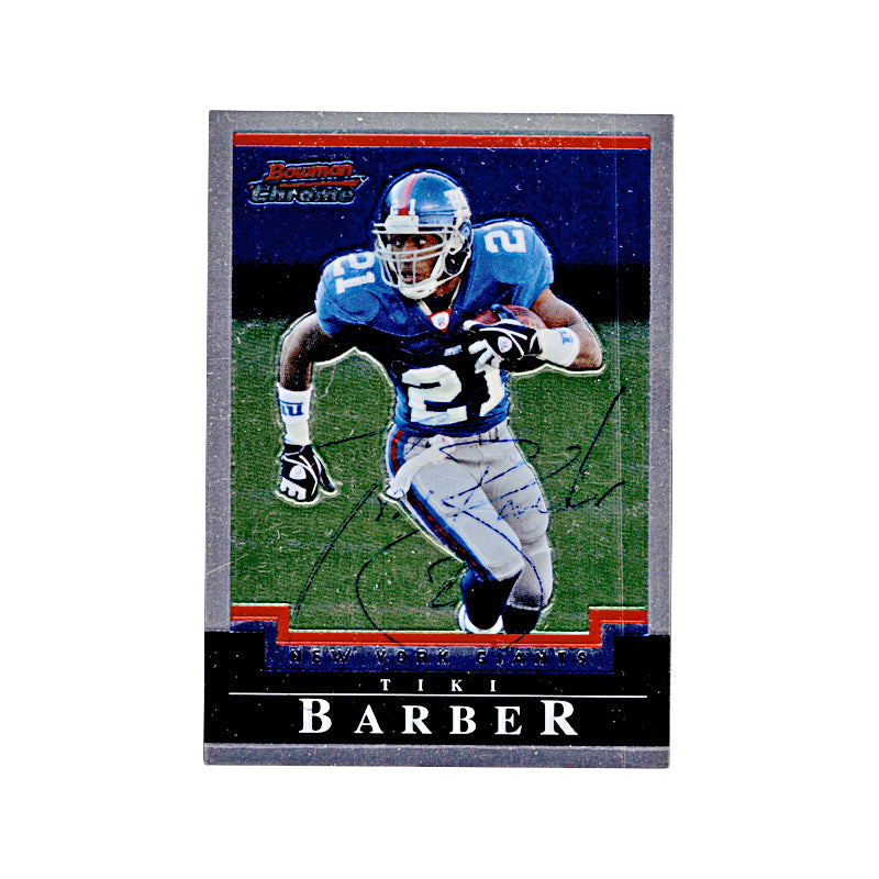 2004 Bowman Chrome Tiki Barber Autograph (Fading) Auto Signed Signature Giants