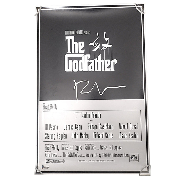 Francis Ford Coppola Signed The Godfather 12x18 Inch Movie Poster Beckett Authentic COA