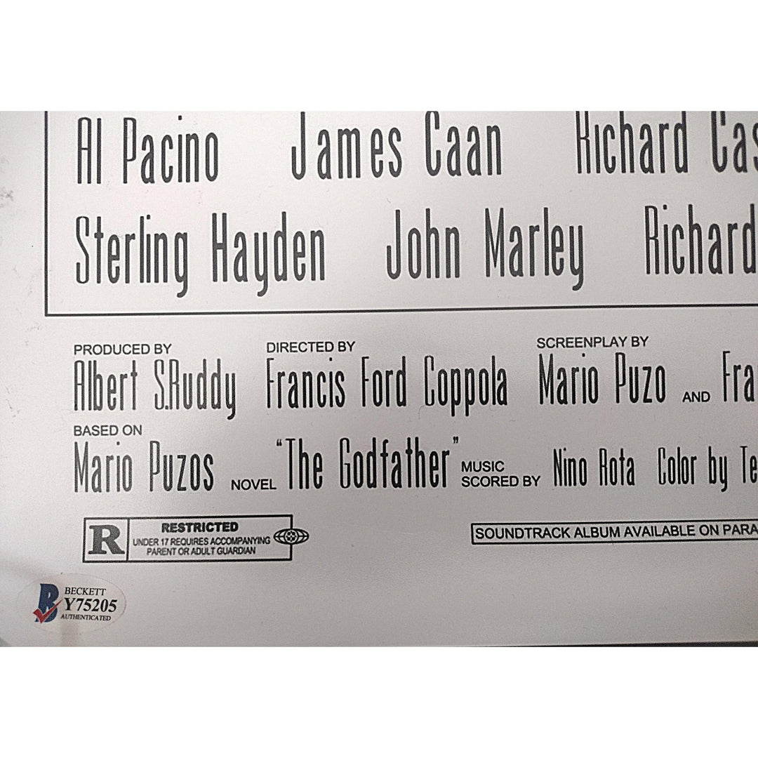 Francis Ford Coppola Signed The Godfather 12x18 Inch Movie Poster Beckett Authentic COA