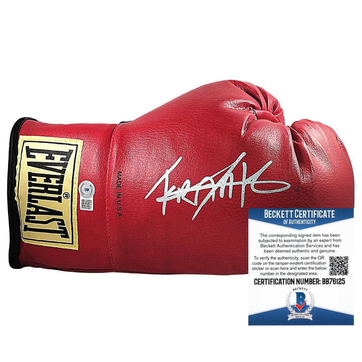 Frank Sanchez Signed Red Everlast Right-Handed Boxing Glove Beckett Authentic Auto COA