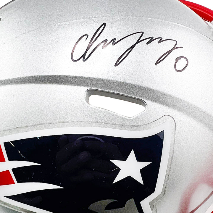 Christian Gonzalez Signed New England Patriots Speed Mini Football Helmet (Beckett)