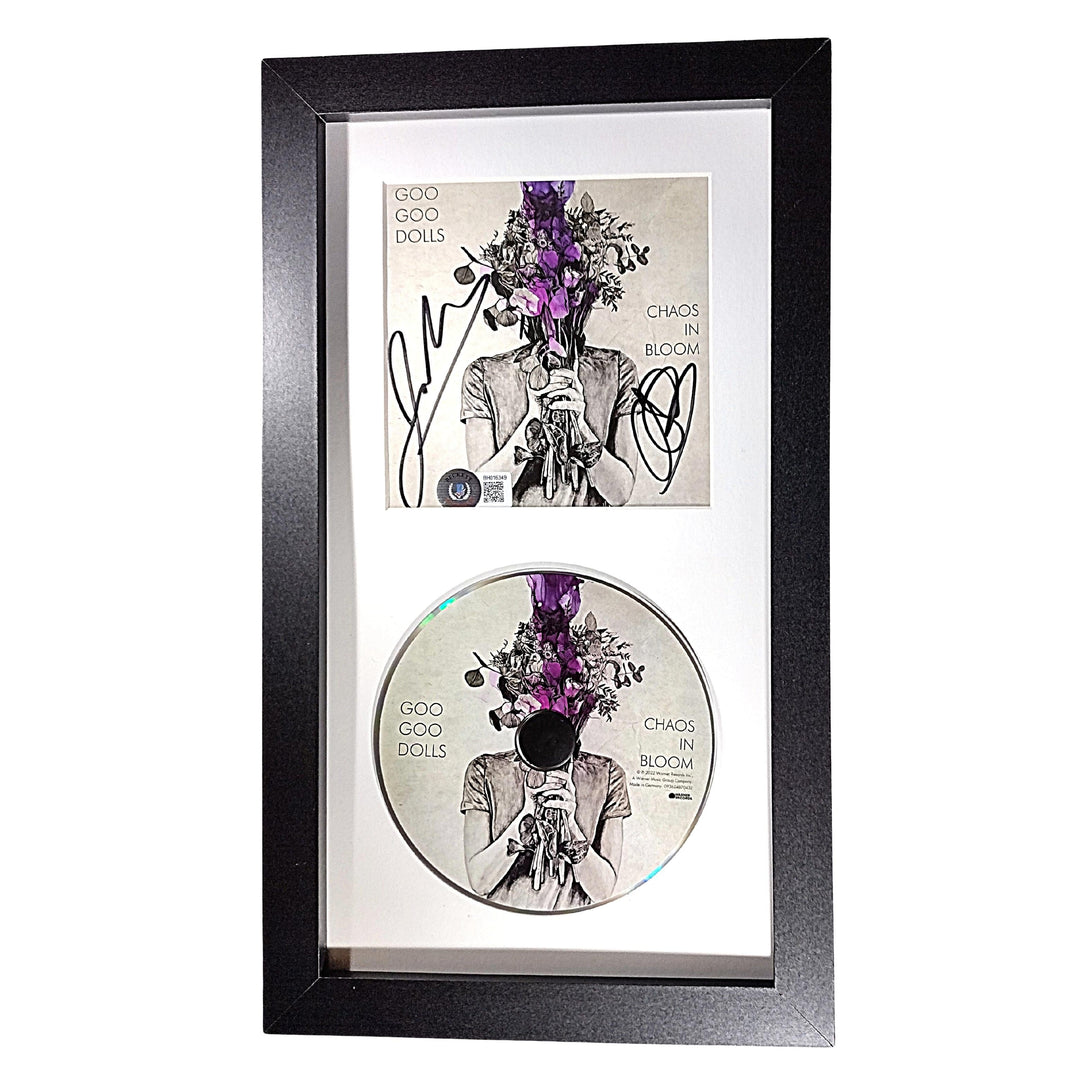 The Goo Goo Dolls Signed Chaos In Bloom CD Cover Framed Wall Display Beckett Authentic