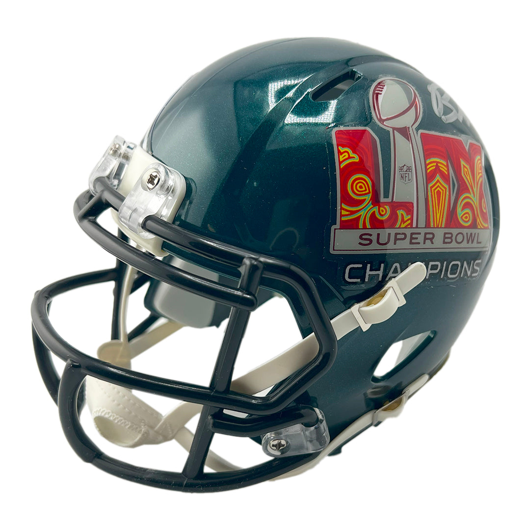 Brandon Graham Signed Super Bowl LIX Champs Speed Mini Football Helmet (Beckett)
