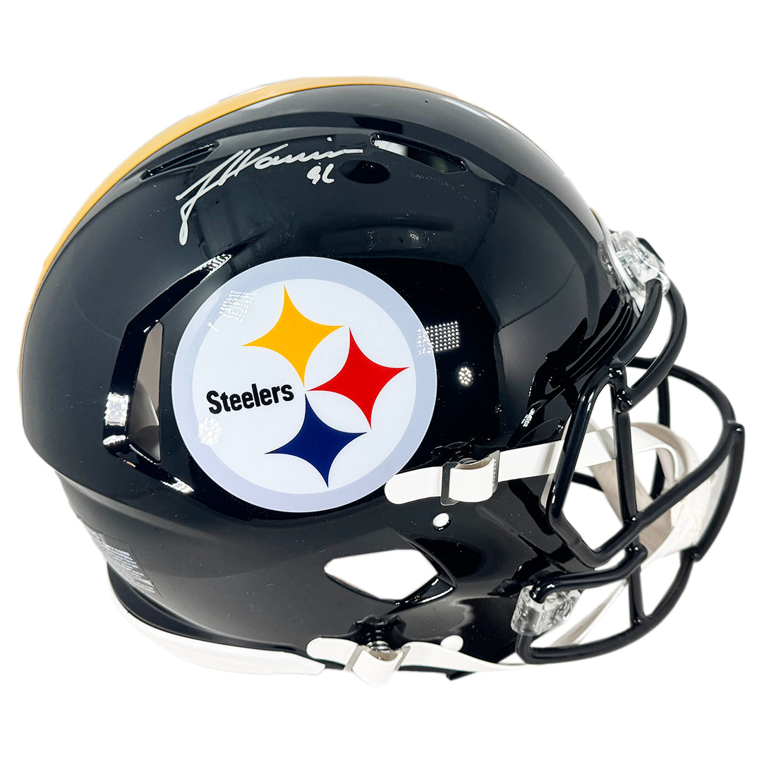 James Harrison Signed Pittsburgh Steelers Authentic Speed Full-Size Football Helmet (Beckett)