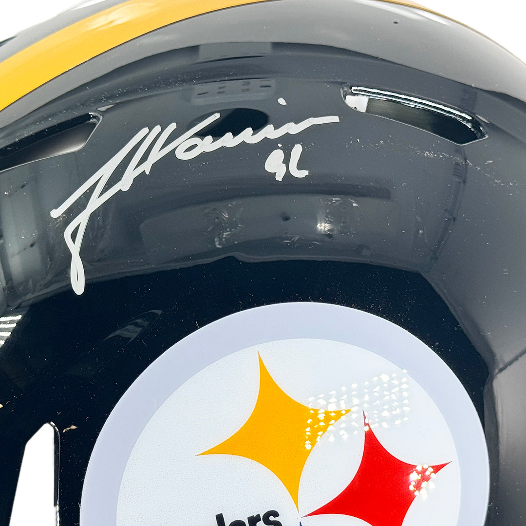 James Harrison Signed Pittsburgh Steelers Authentic Speed Full-Size Football Helmet (Beckett)