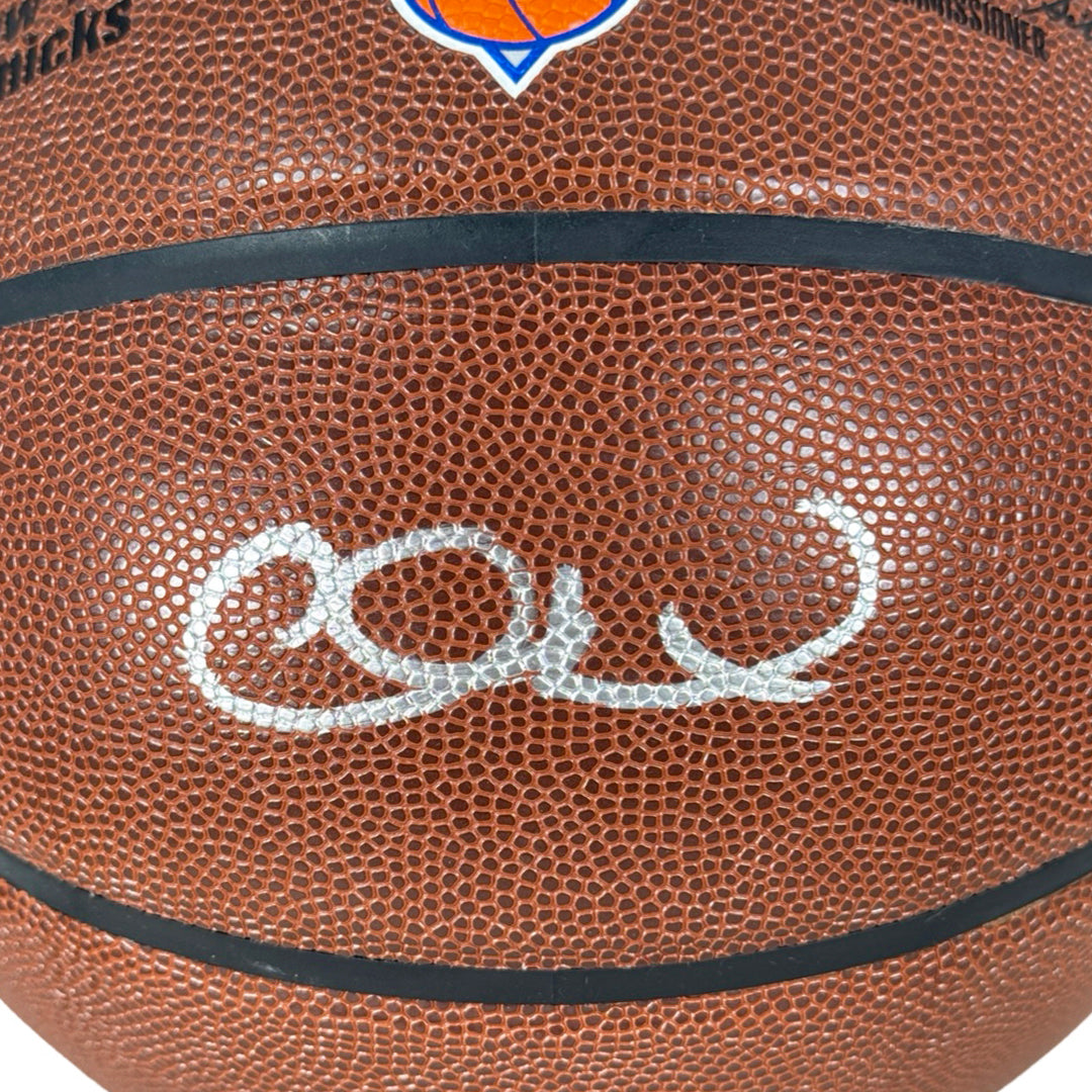 Alan Houston Signed New York Knicks NBA Team Logo Basketball (Beckett)