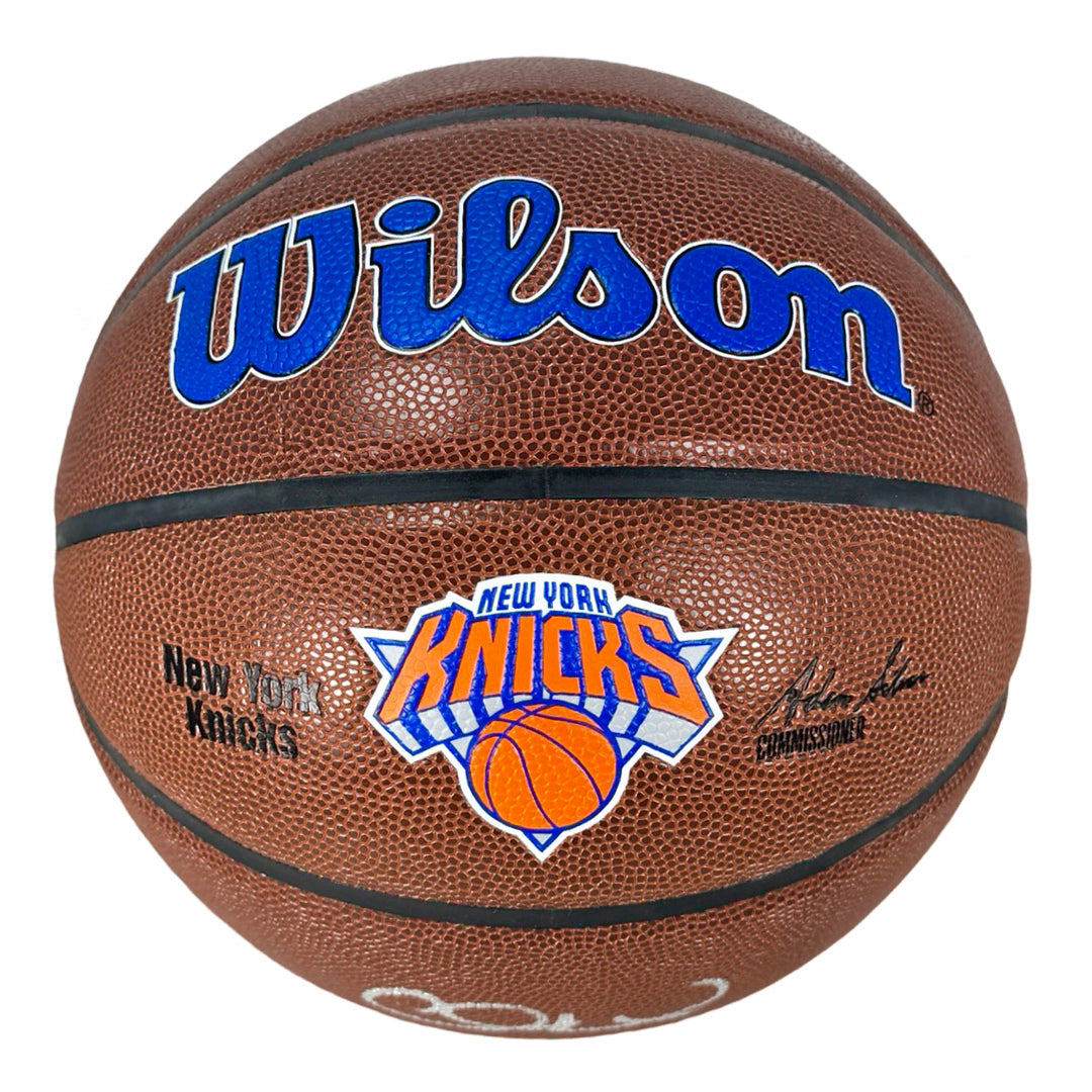 Alan Houston Signed New York Knicks NBA Team Logo Basketball (Beckett)