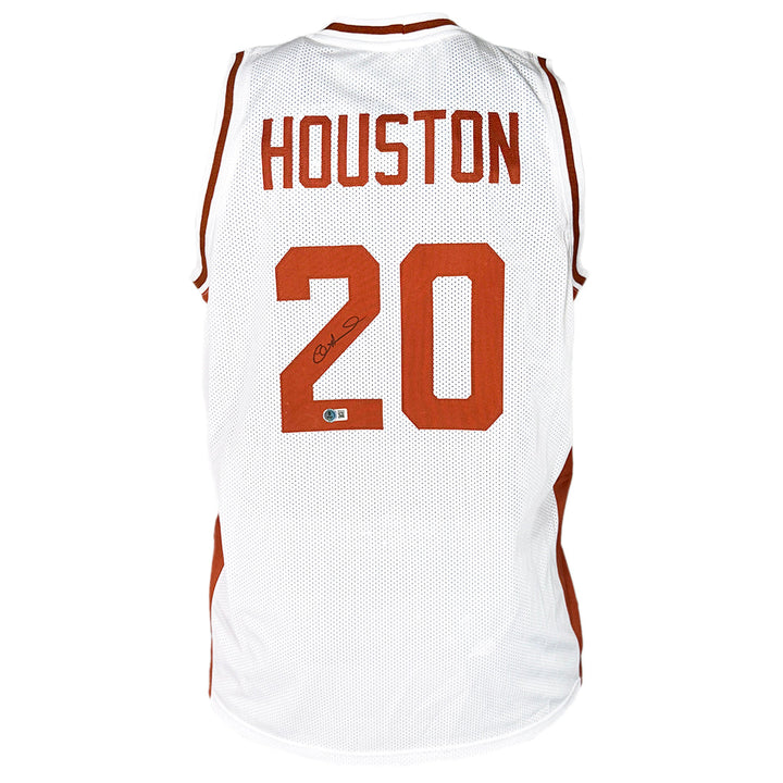 Alan Houston Signed Tennessee College White Basketball Jersey (Beckett)