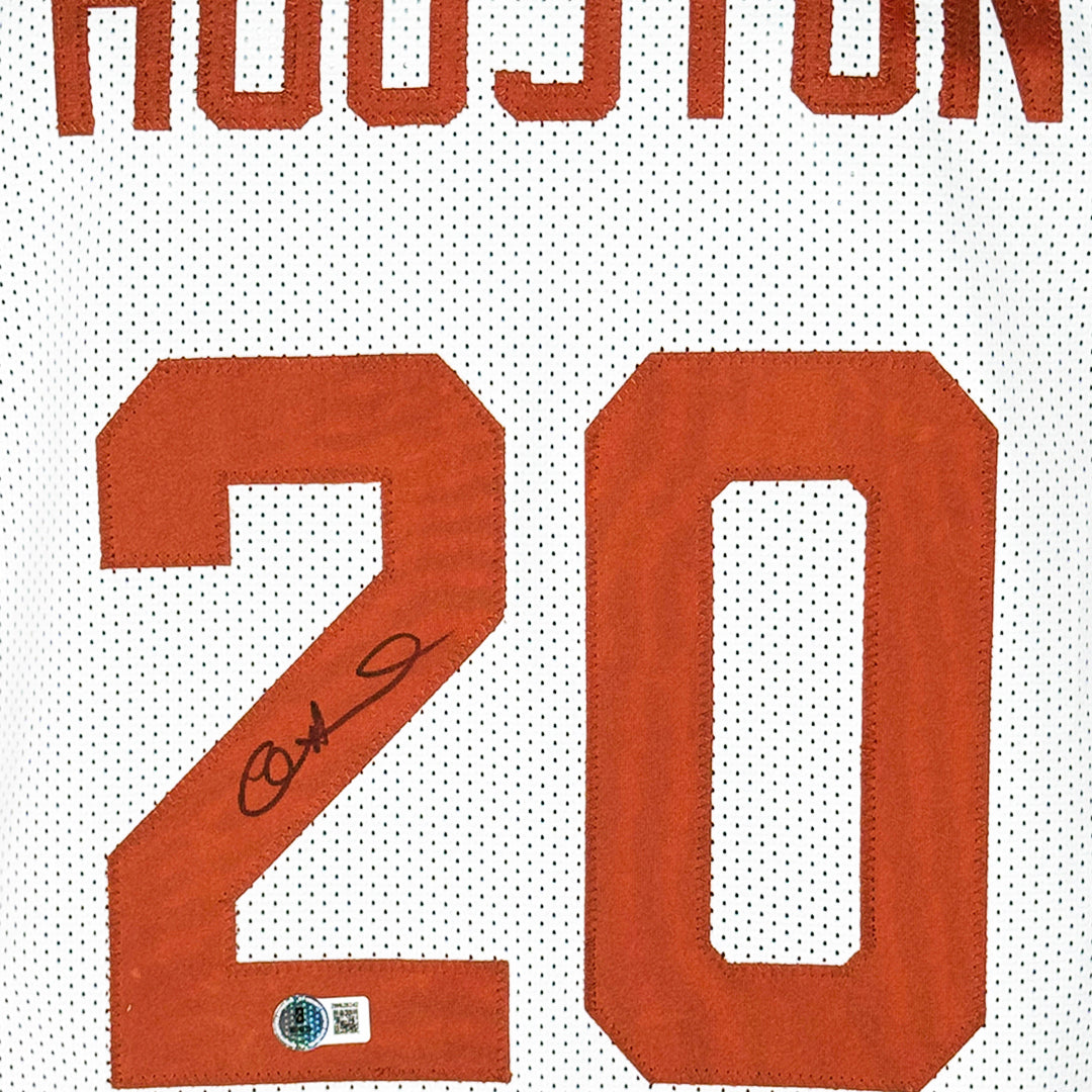 Alan Houston Signed Tennessee College White Basketball Jersey (Beckett)