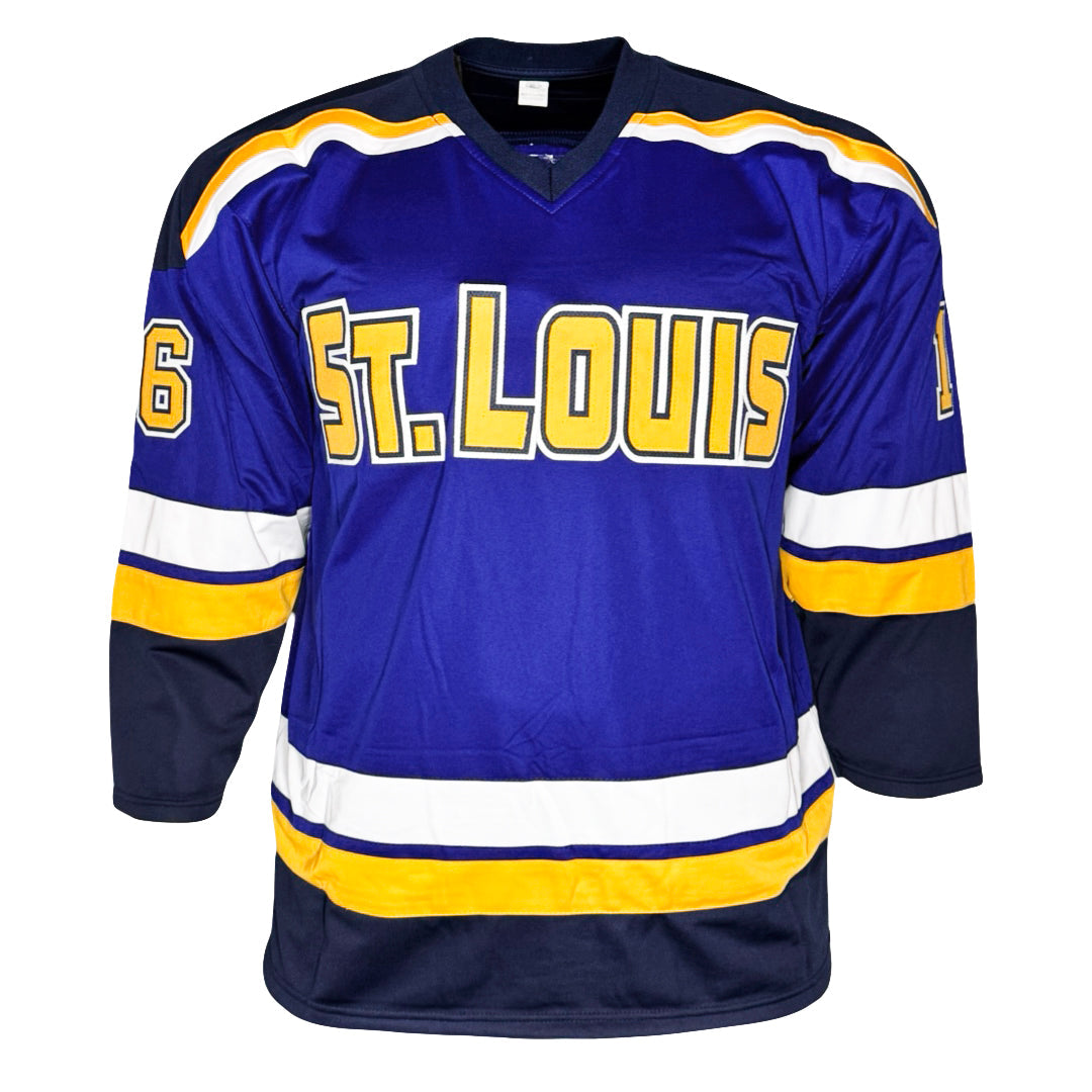 Brett Hull Signed St. Louis Alternate Blue Hockey Jersey (JSA)