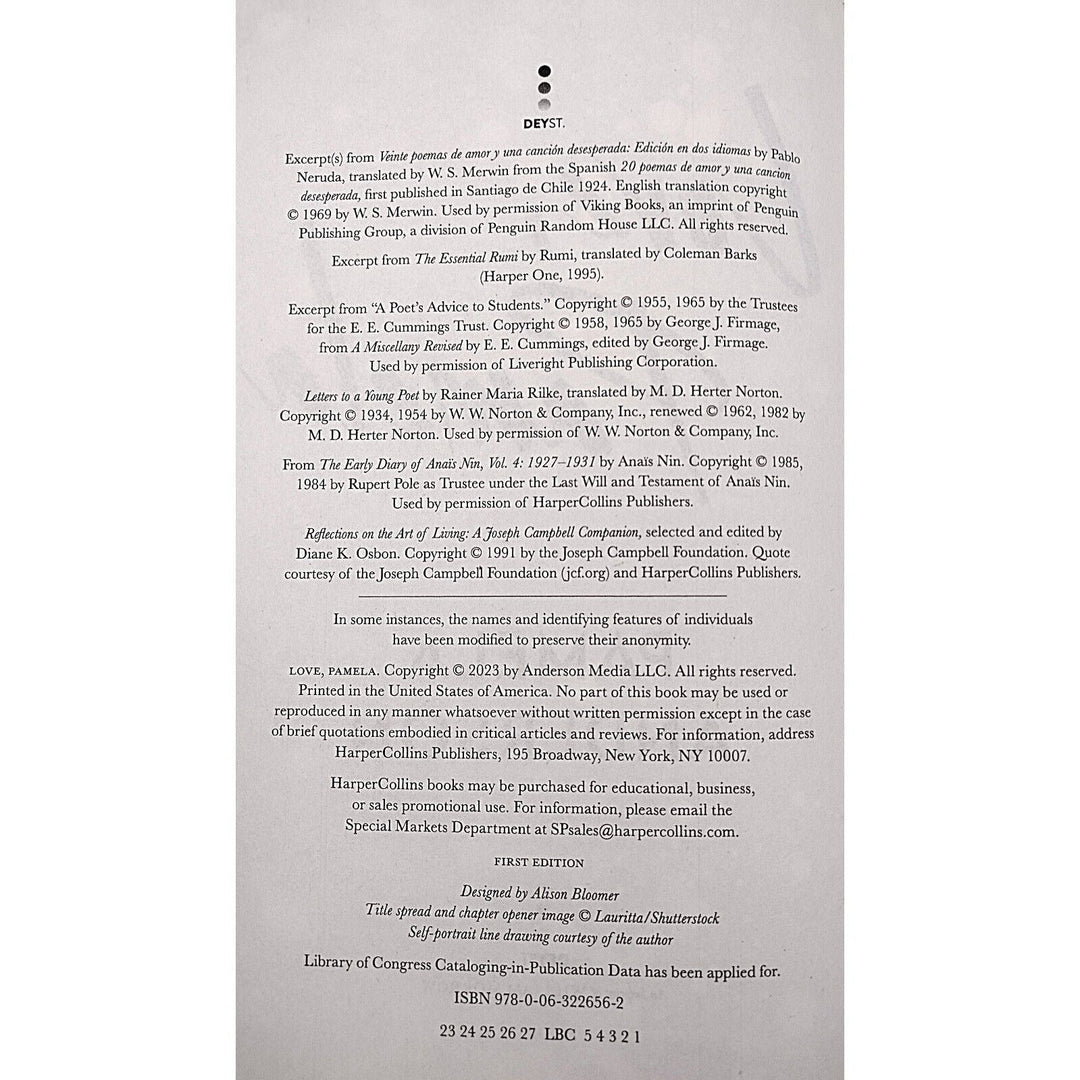 Pamela Anderson Signed Love Pamela 1st Edition HC Book Beckett Authentic Autograph COA