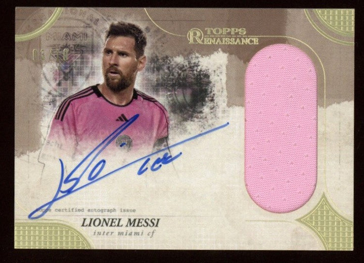 2024 Topps Renaissance Lionel Messi Patch Auto 3/10 Inter Miami