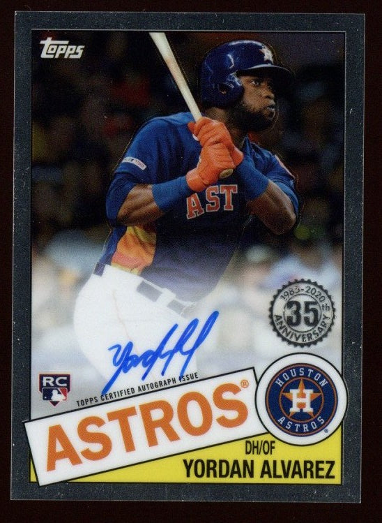 2020 Topps Chrome Yordan Alvarez 1985 Auto Rookie RC 49/50 #85TCA-YA Houston Astros
