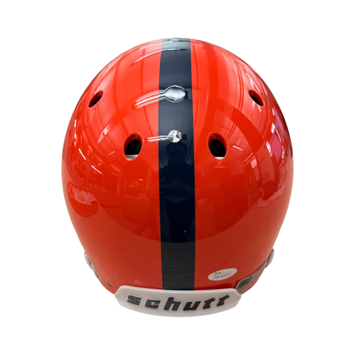 Floyd Little Syracuse University Autographed Inscribed 3x All American Replica Schutt Helmet (JSA COA)