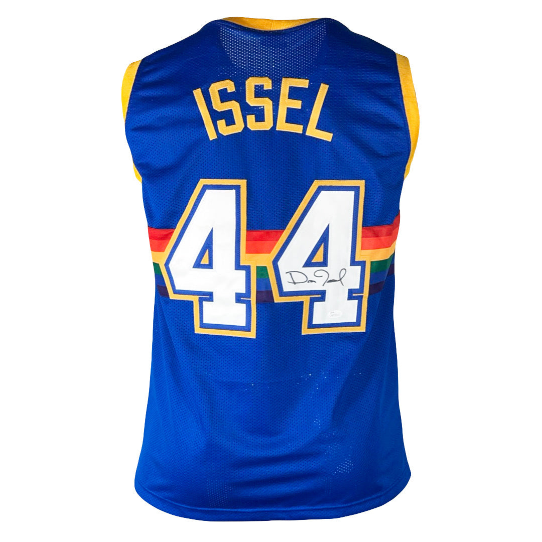 Dan Issel Signed Denver Blue Basketball Jersey (JSA)