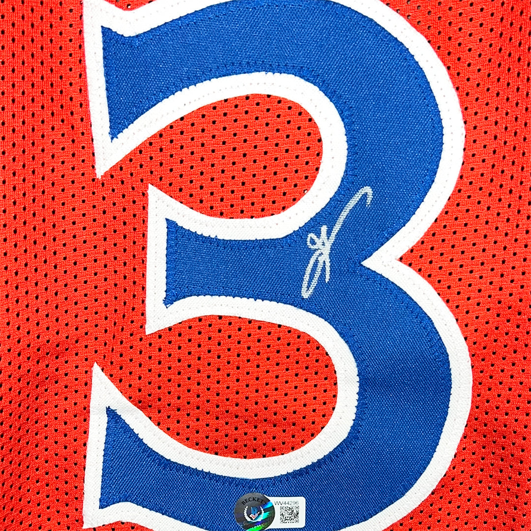 Allen Iverson Signed Philadelphia Red The Answer Basketball Jersey (Beckett)