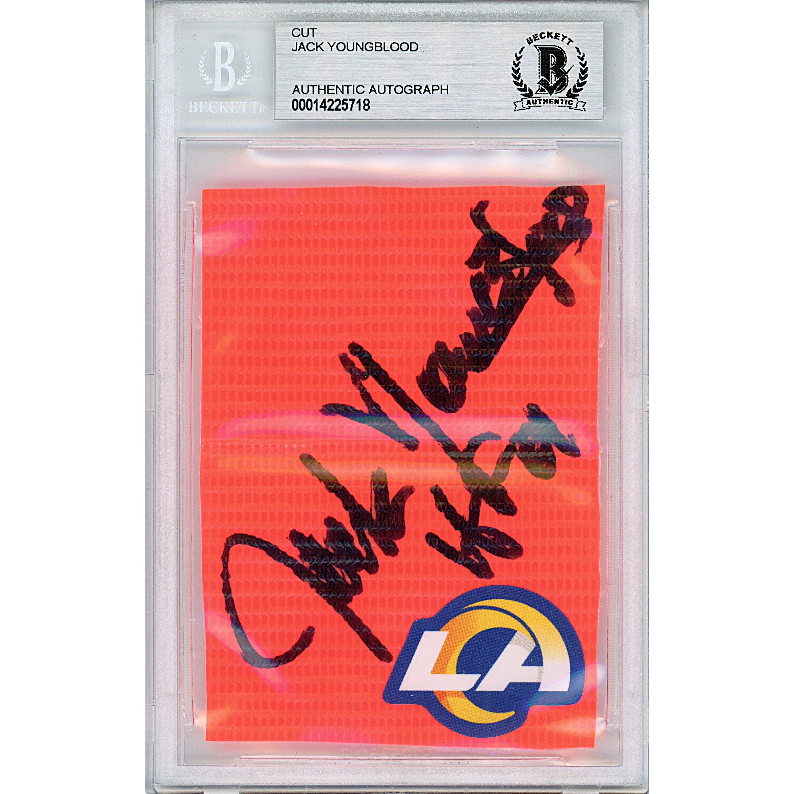 Jack Youngblood Signed Los Angeles Rams Football Pylon Piece Sig Cut B ...